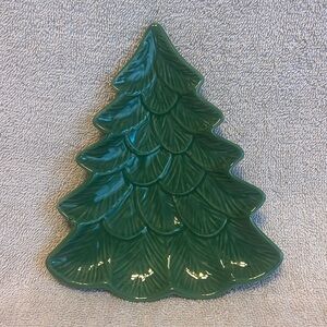 Green tree Hallmark plate